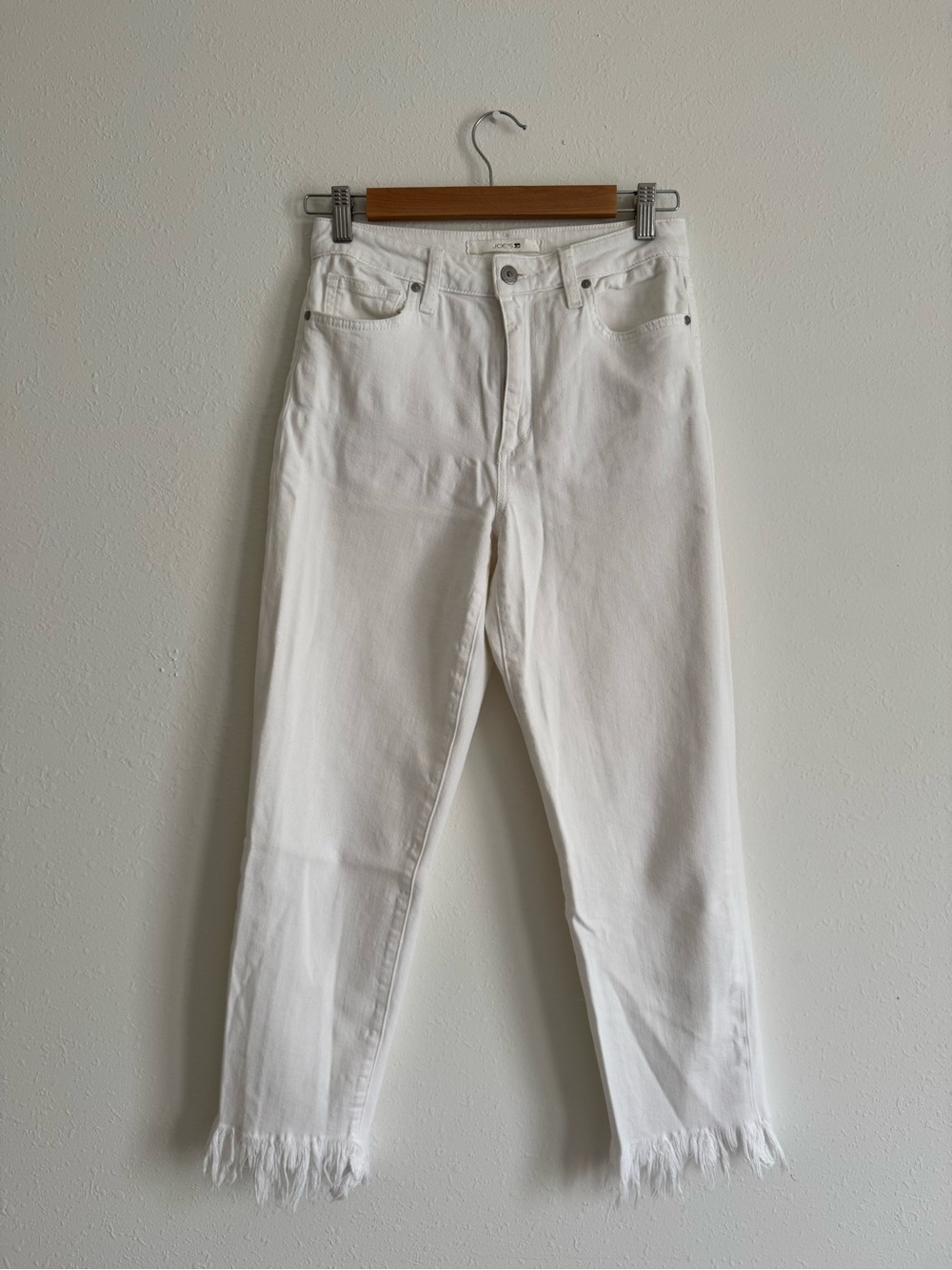 Joe’s Jeans White Frayed Hem Jeans